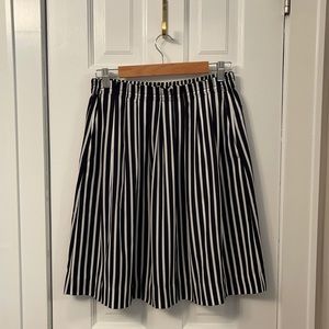 JCrew Factory navy and cream lined skirt